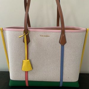 Tory Burch Perry Canvas Triple Compartment Tote